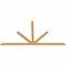 Ekena Millwork Saratoga Timber Gable Bracket, Western Red Cedar, 96"W x 52"H x 1 1/2"D x 3 1/2"F, 13/12 Pitch GBW096X52X0204SAR00SWR - alternate 5